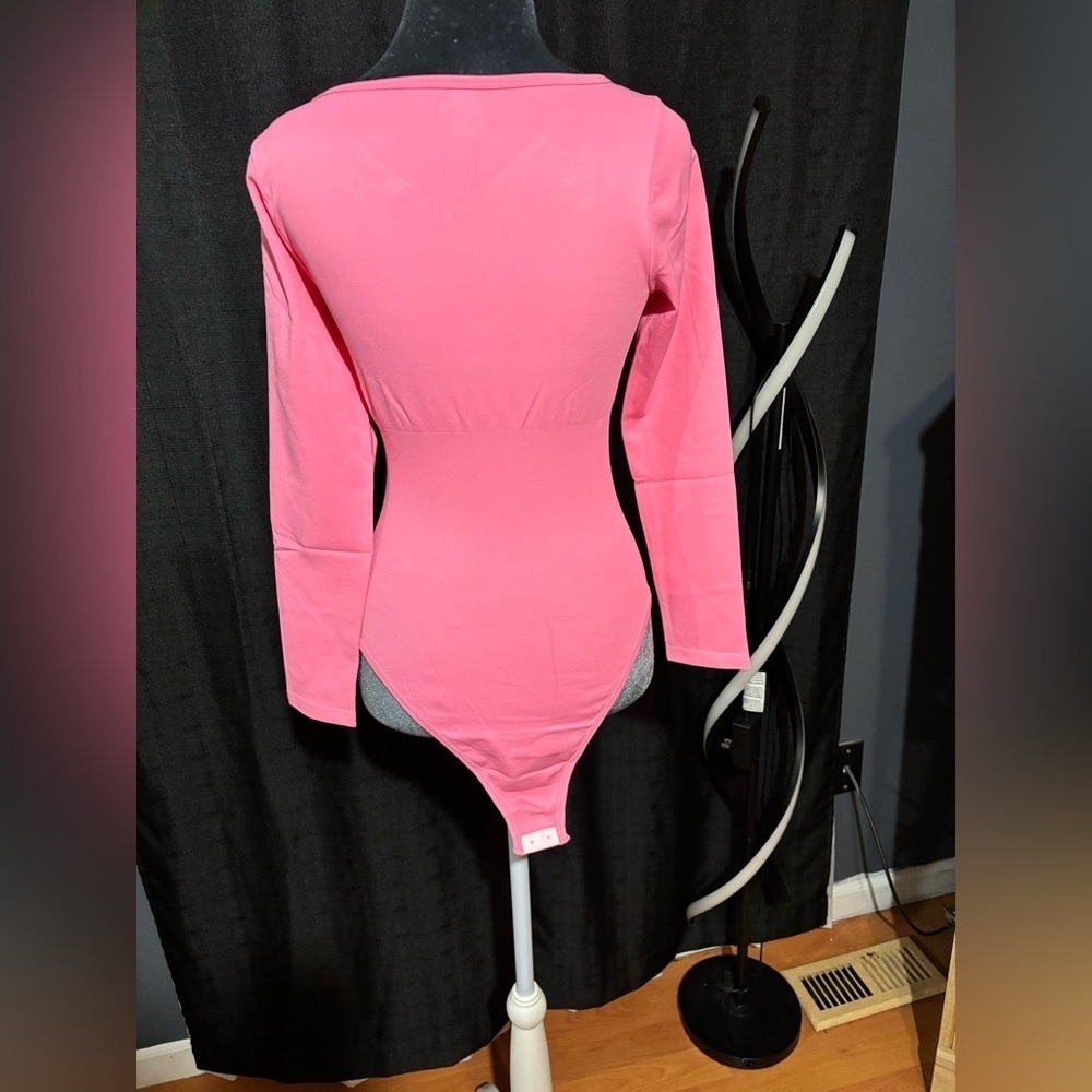 2 Pack Tummy Control Ribbed Long Sleeve BodySuits - Picture 6 of 15